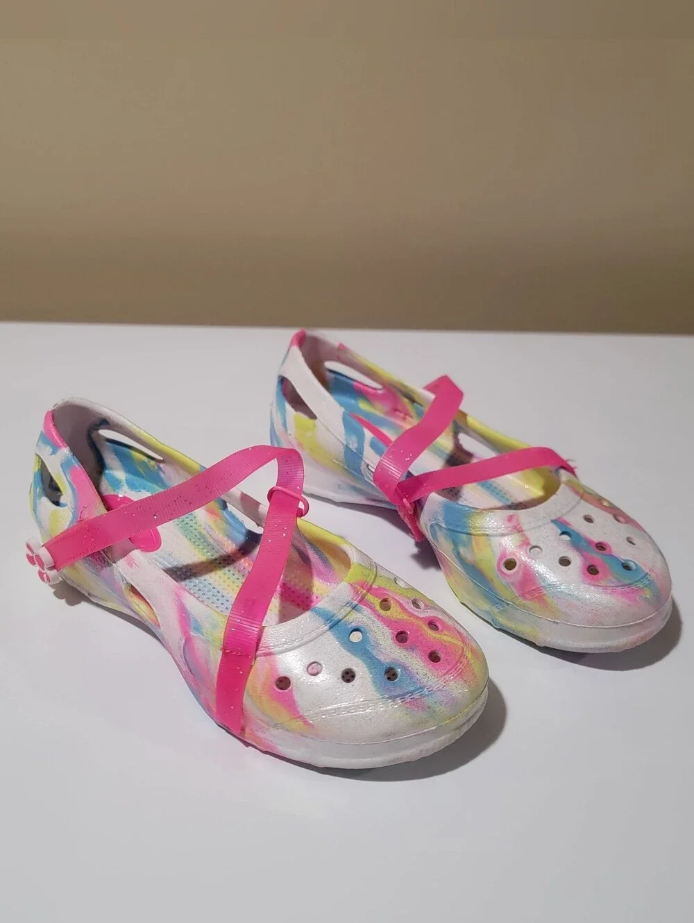 Place Girl's Mary Jane Clog Multicolor Slip-on Shoes Size 3